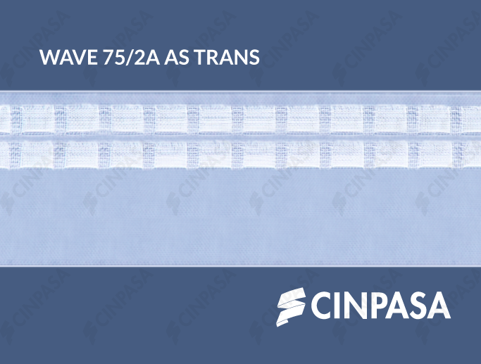  Perfect Wave Tape with 2 Pockets, Type A, Asymmetrical, Transparent 